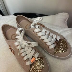 G by Guess Gold Glitter Toe Women's Sneakers